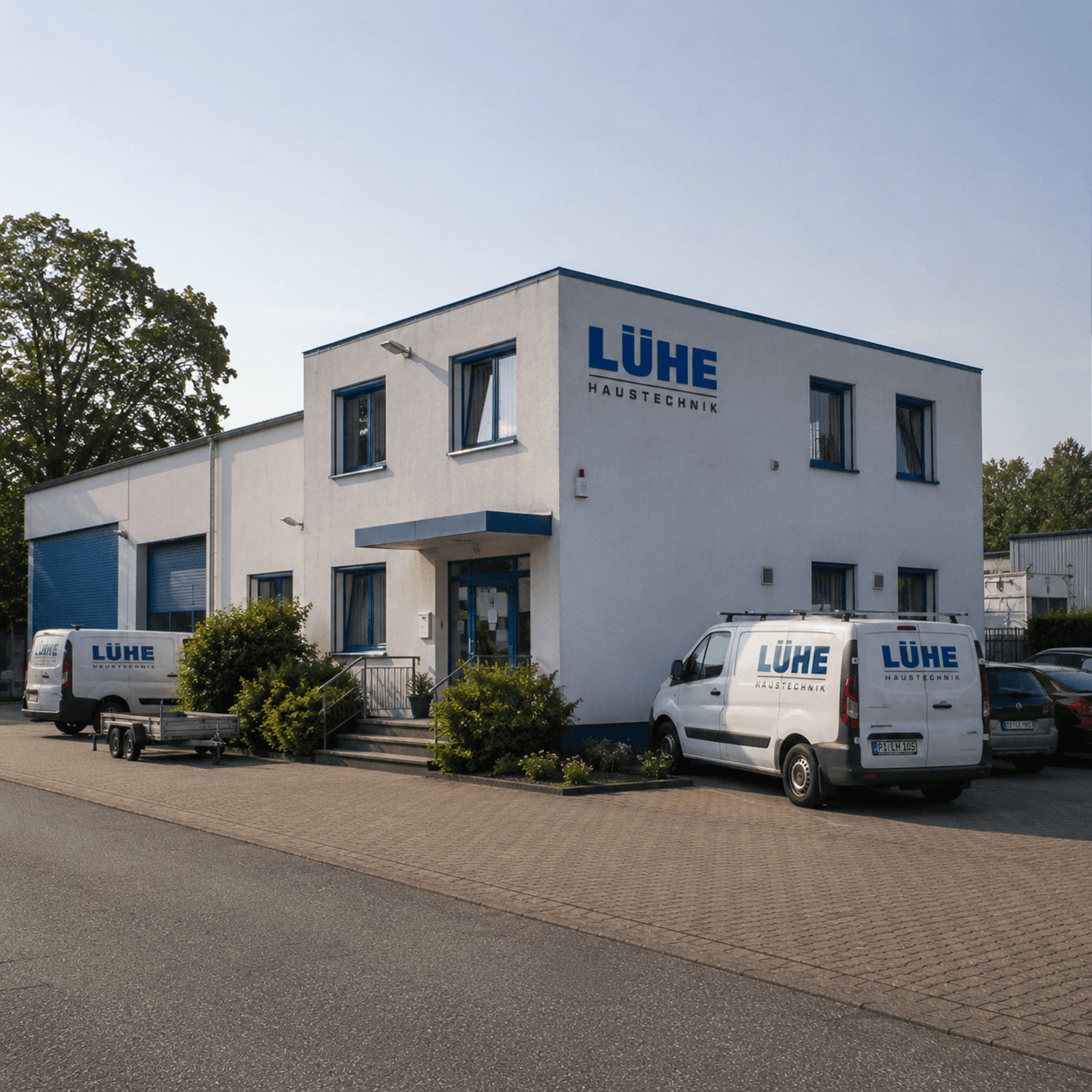Firmengebäude der Lühe Haustechnik in Helvesiek